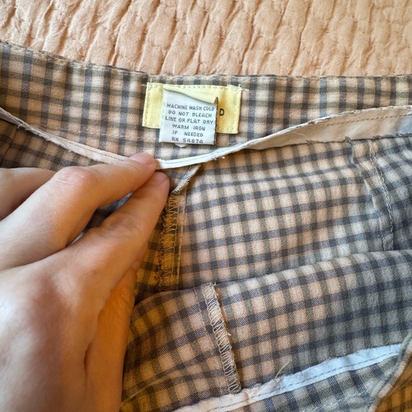 Vintage The Limited America Women's Mini Plaid Shorts - Black, Brown, Tan. Sz 6 - Picture 3 of 8